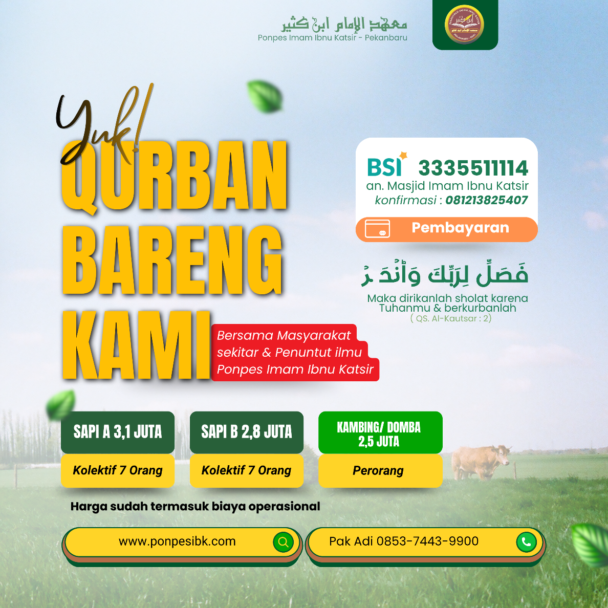 Yuk Qurban Bersama Kami 1447 H